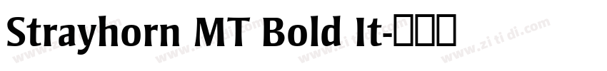 Strayhorn MT Bold It字体转换